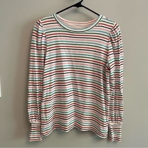 LOFT Multicolor Striped Knit Top